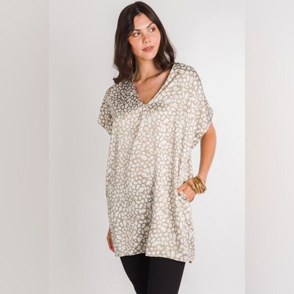 BUTTER SATIN FROCK, MOCHA SPOTS - Picture 9 of 11